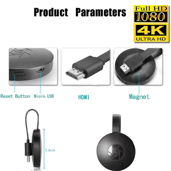 4K Screen Mirroring Miracast Receiver Dongle –