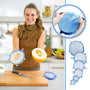6 Pcs Silicone Food Safety Barrel Bowl Cover For Pot Pan Cooking Kitchen Accessories Keeping The Seal Fresh Reusable