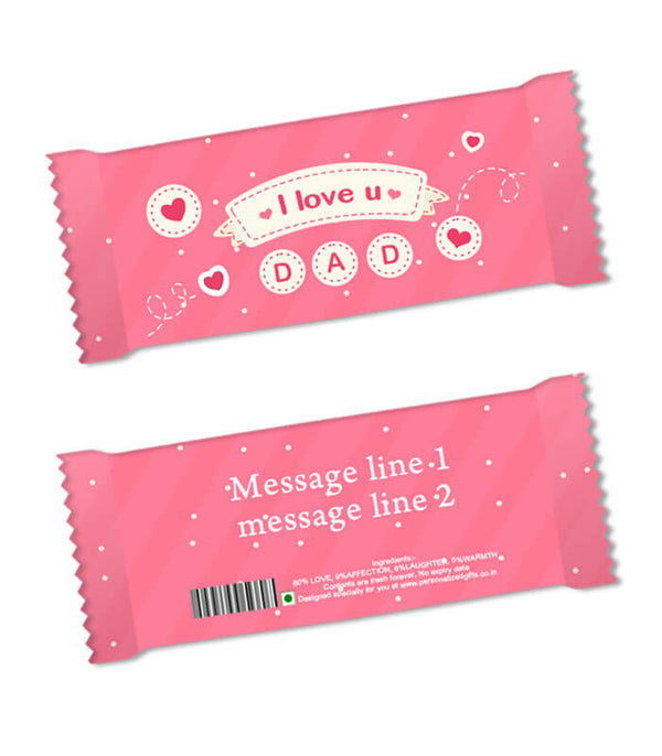 Personalized Chocolate Bar – I Love You Dad