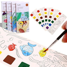 12 Pages Watercolor Colouring Painting Booklet for Kids (Set of 3)