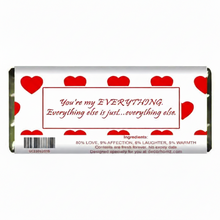 Personalised Little Hearts Chocolate Bar