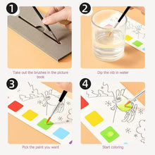 12 Pages Watercolor Colouring Painting Booklet for Kids (Set of 3)