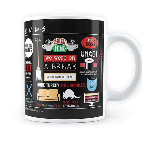 Friends TV Series Infographic Coffee Mug | Tea Cup - 350 ml