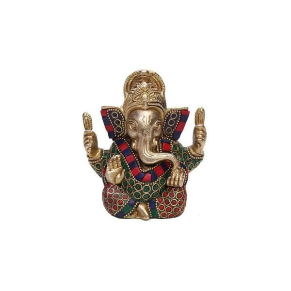 Spiritual Brass Ganesha Statue Idol Figurine Elephant God Son of Lord Shiva Home Décor Daily Worship Temple Corner