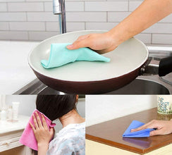 Magic Drying Towel Reusable Water Absorbent Multipurpose Cleaning Cloth for Kitchen,Pack of (3, 250 GSM)
