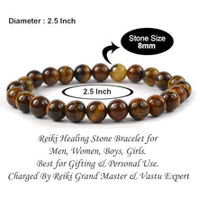 Tiger Eye 8 mm Bracelet, Tiger Eye Bracelet for Courage, Protector and Will Power.