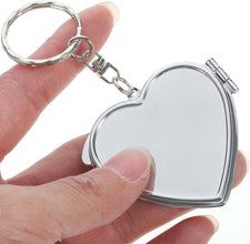 Foldable Metal Pocket Mirror Keychain