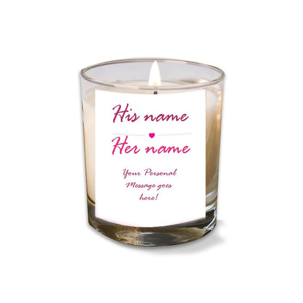 Personalized Scented Candle – Couple’s Colorful Heart