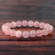 Unisex Child Natural Certified Rose Quartz Crystal Healing Stones Round Beads Bracelet for Reiki Healing.