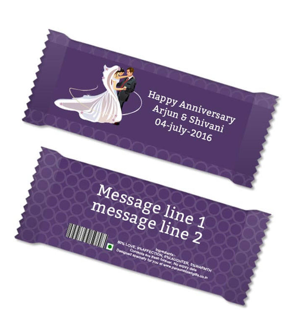 Personalized Chocolate Bar – Bride Purple Bridal Shower