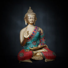 Brass Buddha Statue - Large Shakyamuni Figurine for Home Decor