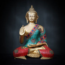 Brass Buddha Statue - Large Shakyamuni Figurine for Home Decor