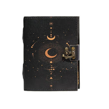 Celestial bodies notebook of shadows Leather black diary