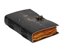 Celestial bodies notebook of shadows Leather black diary