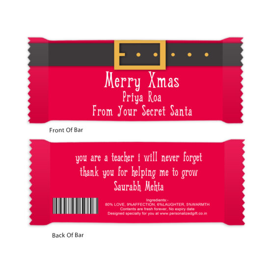 Personalized Chocolate Bar – Merry Xmas