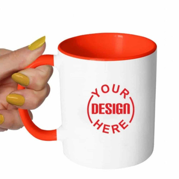 Customized Red Double Tone Mug