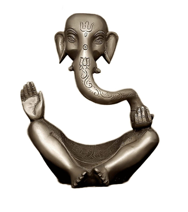 Vedaayu Brass Ganesha Statue for Home Decor Idol Brass Abstract Ganesh Statue.