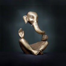 Vedaayu Brass Ganesha Statue for Home Decor Idol Brass Abstract Ganesh Statue.