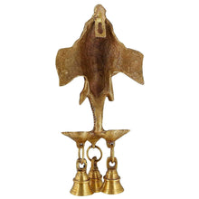 Brass Ganesha Wall Hanging Diya with Bells for Home Decor