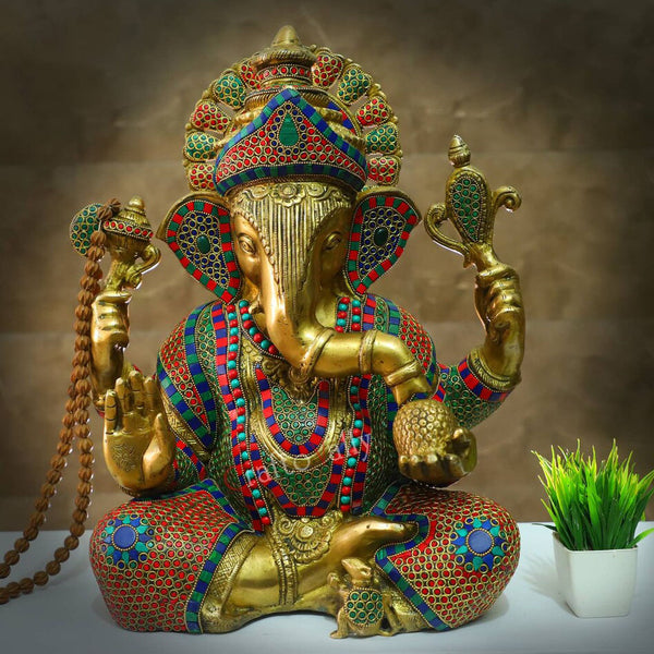Brass Ganesh 42.5CM Statue for home decoration