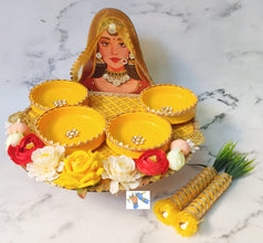 Floral Elegance Haldi Platter Set