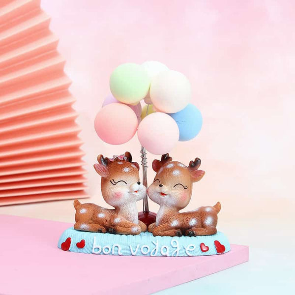 Pair of Flamingo with Balloon Showpiece