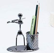 Metal Iron Pen Container Holder Pencil Cup Iron Art Music Figure