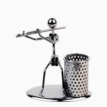Metal Iron Pen Container Holder Pencil Cup Iron Art Music Figure