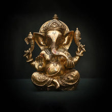 Spiritual Brass Ganesha 20CM Statue, Ganesha Idol, Ganesh Figurine, Ganesh for Temple, corner, decor, office and new beginnings.