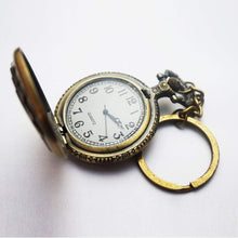 Vintage MOM Embossed Clock Keychain, Metal Pocket Keyring