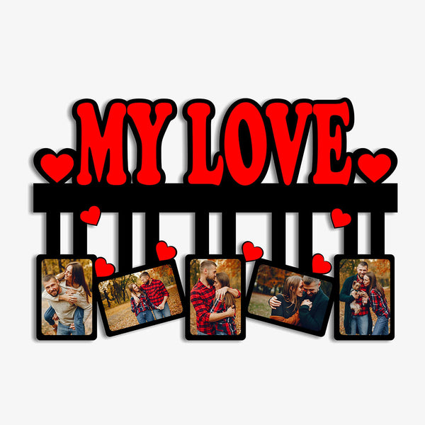 Personalised My Love Photo Frame ( 15x8 In)