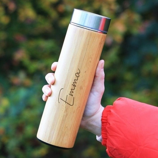Eco-Friendly Organic Personalization Wooden  Water Bottle