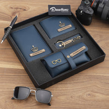 Personalized Men's Wallet, Keychain, Eyewear Case, and Passport Cover with Name and Charm Gift Set