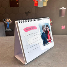 Brush Effect Customized Table Top Calendar