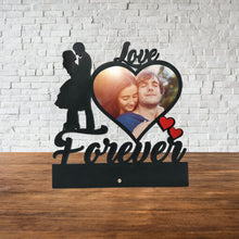 Love Forever Romantic Couple Frame with Customizable Photo Heart