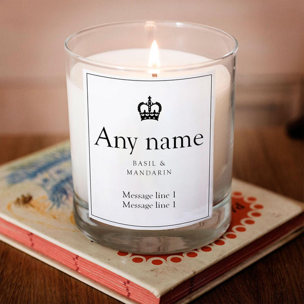 Personalised Scented Candle - Crown