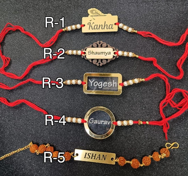 Metal Engraved Personalized Rakhi