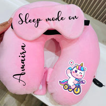 Personalized 3-in-1 Travel Essentials Set – Luggage Tag, Eye Mask & Neck Pillow