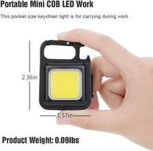 Mini Portable LED Flashlight COB Keychain Led Light with Bottle Opener