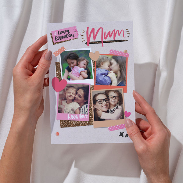 Personalized Birthday Card - For Mom with Love