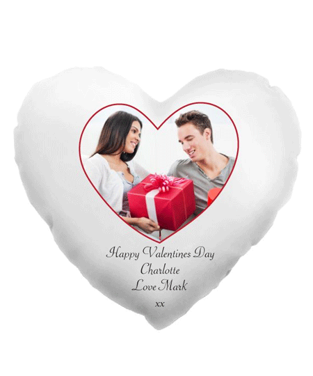 Personalized Photo Cushion – Valentine’s Day Heart Shape