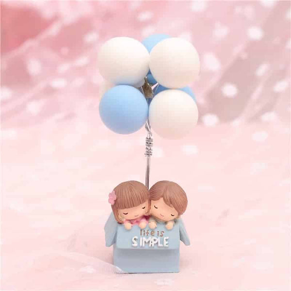 Kids in Grey Box With Balloons Showpieces