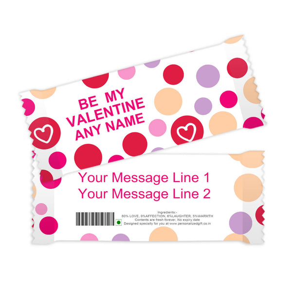 Personalized Chocolate Bar – Be My Valentine