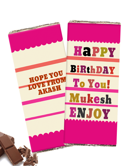 Personalized Chocolate Bar – Happy Birthday