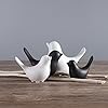 Home Decor Black nd White Ceramic Birds showpiece Set of 4 for Home/Shop/Office/Gift