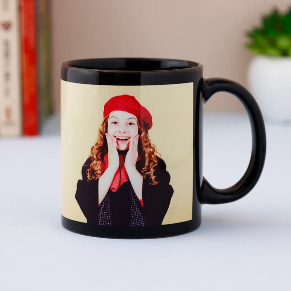 Personalized Black Photo Mug