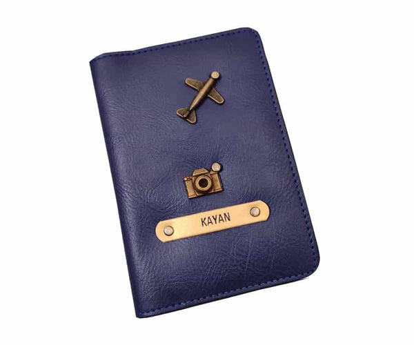 Personalized Blue Passport Cover