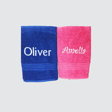 Personalised Bath Towels - Blue & Pink