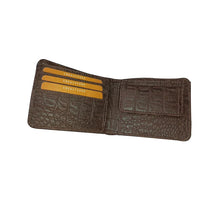 Personalized Leather wallet crocodile print