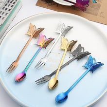 Butterfly Rainbow Stainless Steel Spoon Set of 4 - Stainless Steel